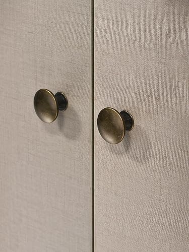 Miniatura 10 de Mokife Perillas negras para cómoda, paquete de 12 tiradores de gabinete de cocina vintage, manijas redondas de metal para puertas de armario con