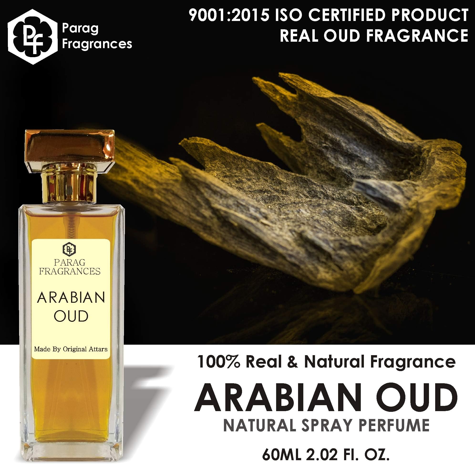 PARAG FRAGRANCES ARABIAN OUD 60ML (100% NATURAL FRAGRANCE & LONG LASTING) BEST PERFUME FOR MEN, BEST FRAGRANCE FOR MEN AND WOMEN
