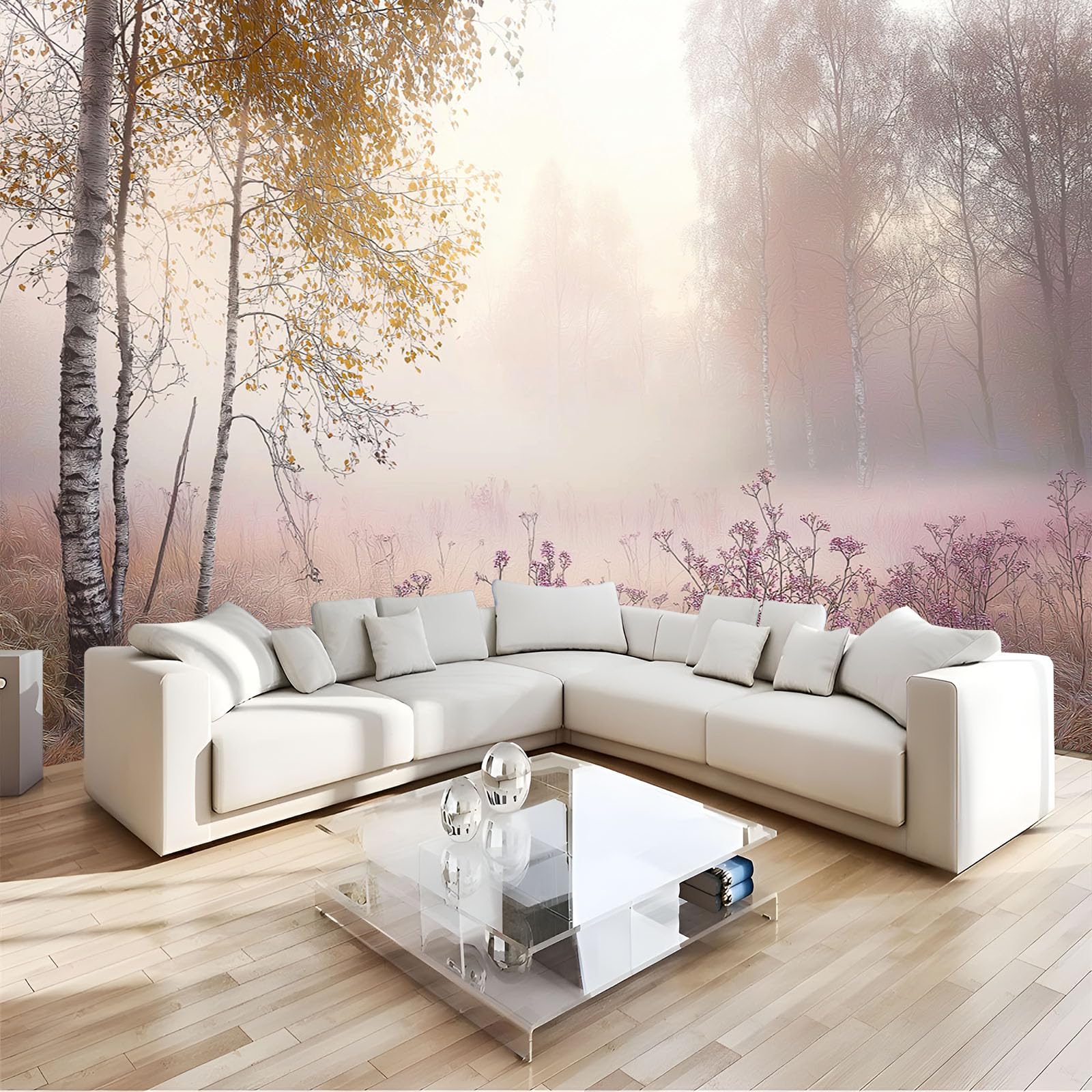 Papier peint panoramique forêt pour chambre d'enfants et restaurant