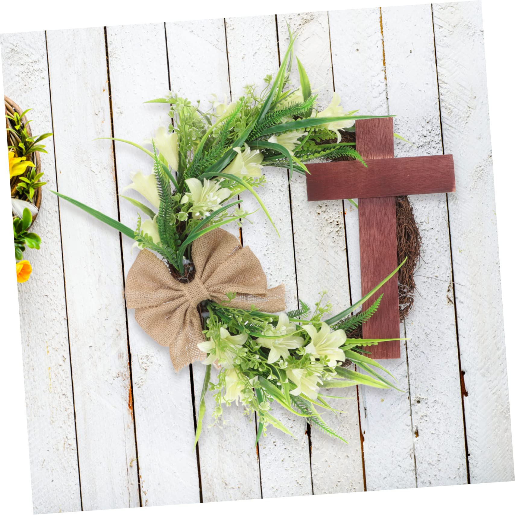 Cabilock Di Pasqua Con Fiori Artificiali Di Pasqua A Croce Con Bouquet Decorazione Per La Casa Per La Celebrazione Della