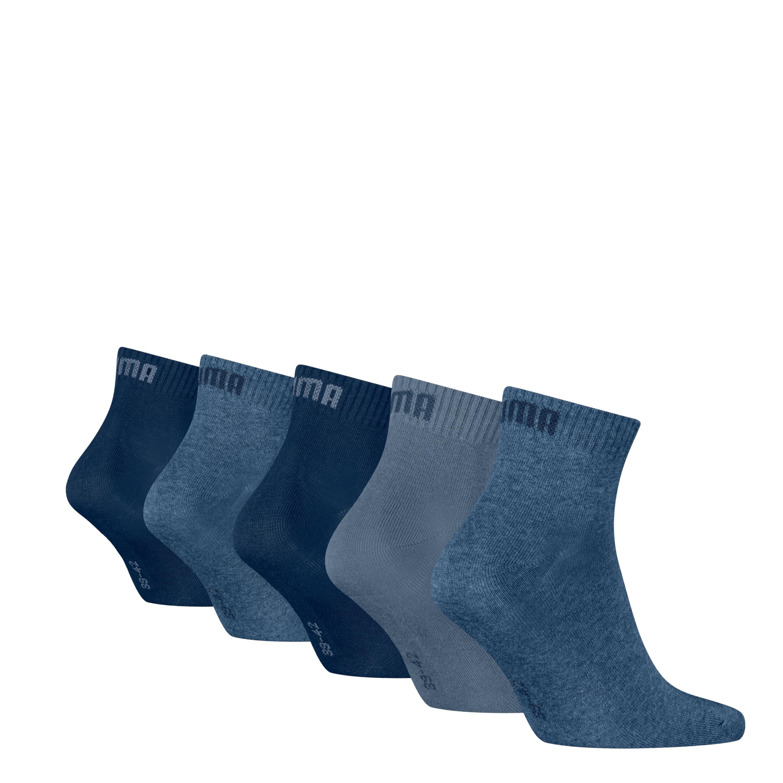 PUMA Unisex Quarter Plain Calcetines Unisex adulto (Pack de 5)