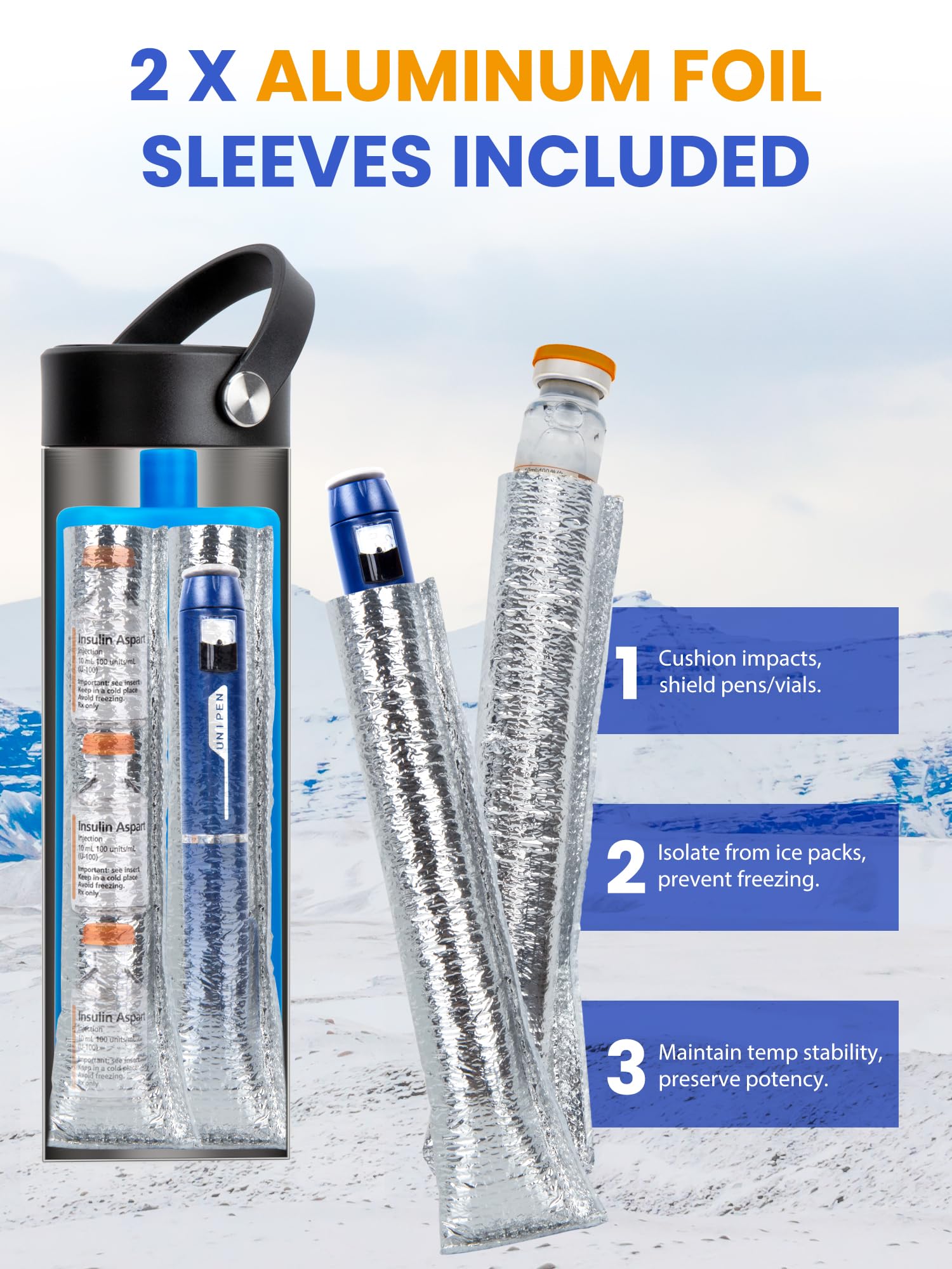 SUNMON Insulinpen Kühltasche mit Temperaturanzeige, 48 Std.Kühlung Peptide Box GLP-1 Pen Kühltasche Reise für Monjaro Pen Tragbar Medikamenten kühlbox Etui für Unterwegs (Schwarz)