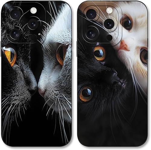 Yimctoie 2 Pièces Silicone Coque pour Apple iPhone 16 Pro 6.3 Pouce, Etui avec M