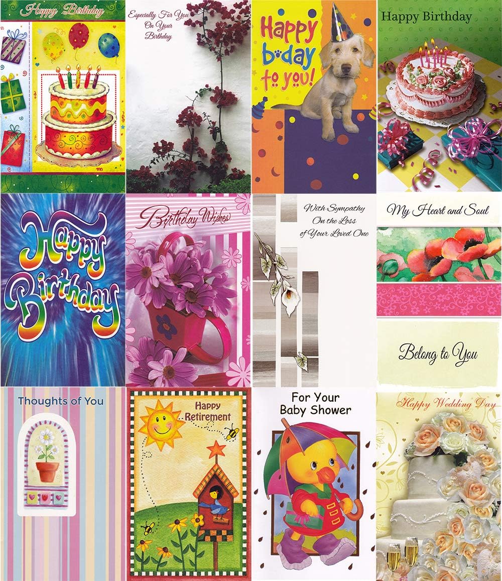 Harnel Greeting Card All Occasions Assorted Bulk 120 Count Pack