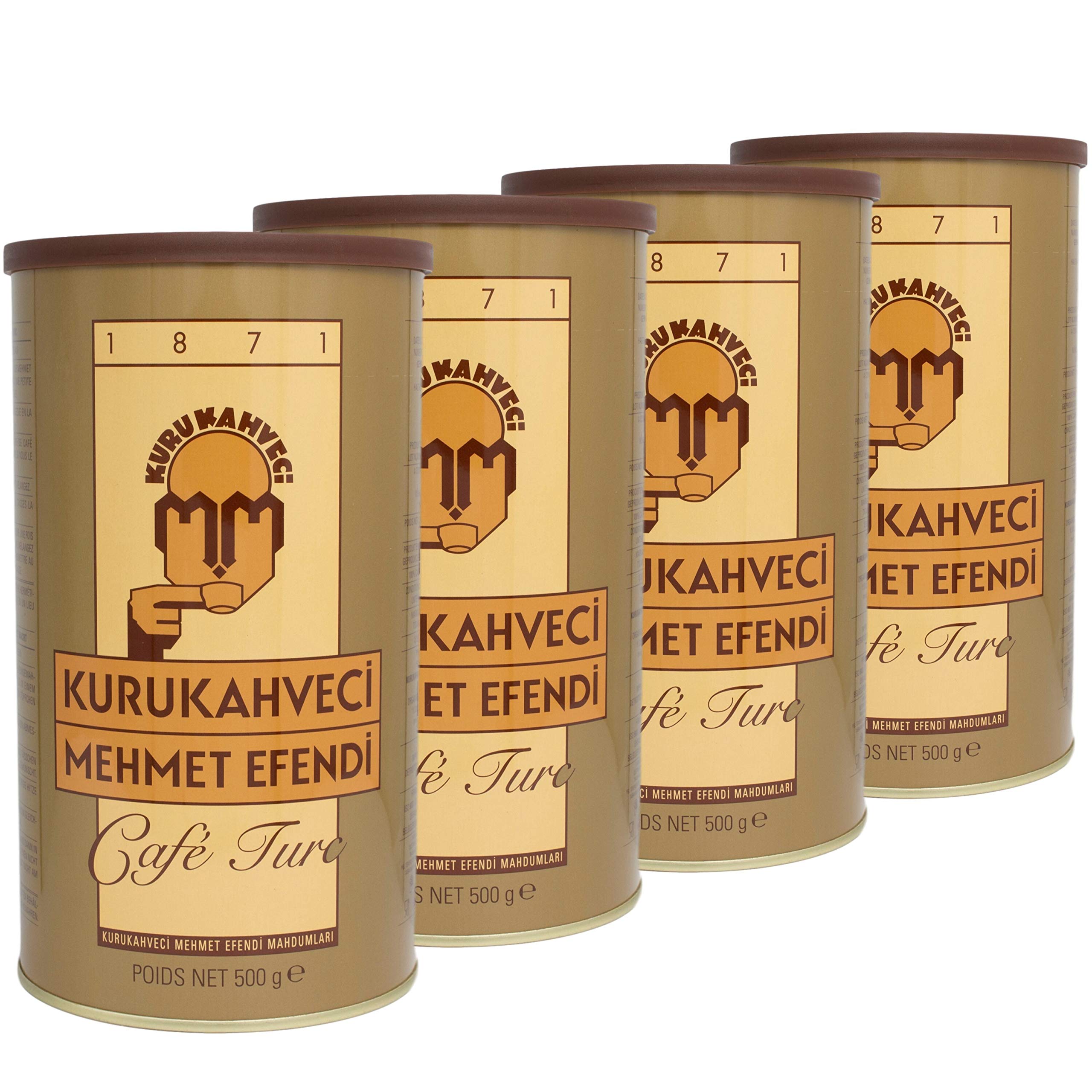 Kurukahveci Mehmet Efendi - Delikatna turecka kawa mokka mielona w zestawie 4 szt. po 500 g