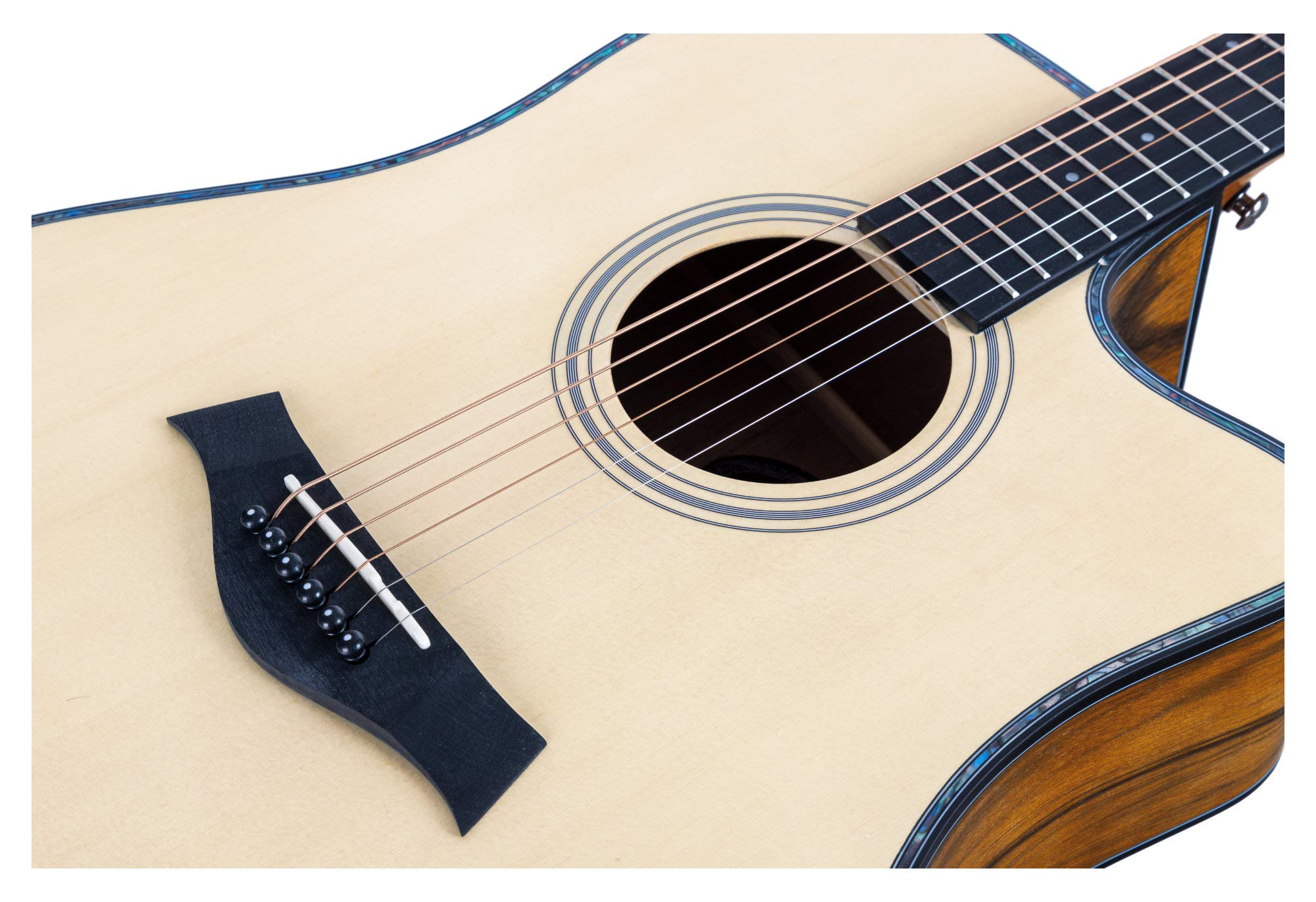 Rocktile WSD-100C NT Set de Inicio Guitarra Western, Tapa: Picea, X-bracing | Forma del cuerpo: Dreadnought de hombros cuadrados con cutaway, Fondo y aros: Caoba, Mástil: Okoume, Puente: Nogal, 5 cm