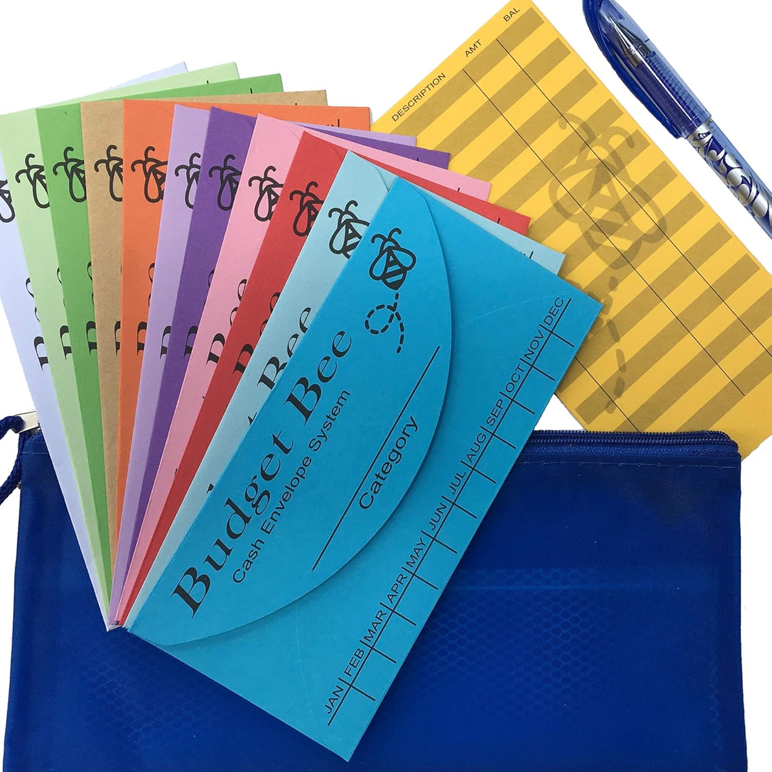 BUDGET BEE Cash Envelope System with Wallet Organizer
