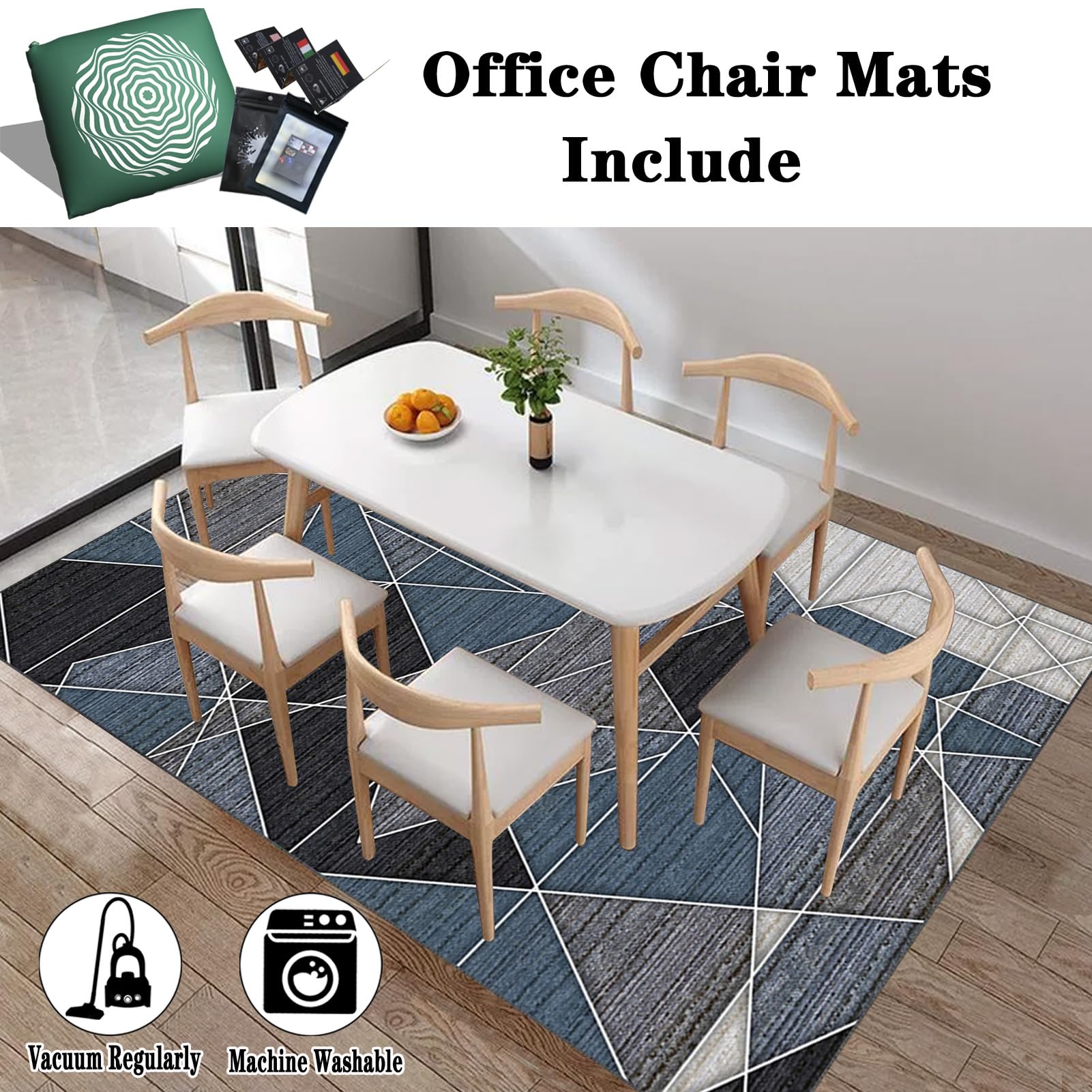 Bürostuhl Unterlage/Gaming Stuhlteppich/Schreibtischstuhl Unterlage für Laminat, Parkett und Hartböden/rutschfeste Stabil Bodenschutzmatte/Mehrzweck-Stuhlteppich für zu Hause 80 x 120 cm