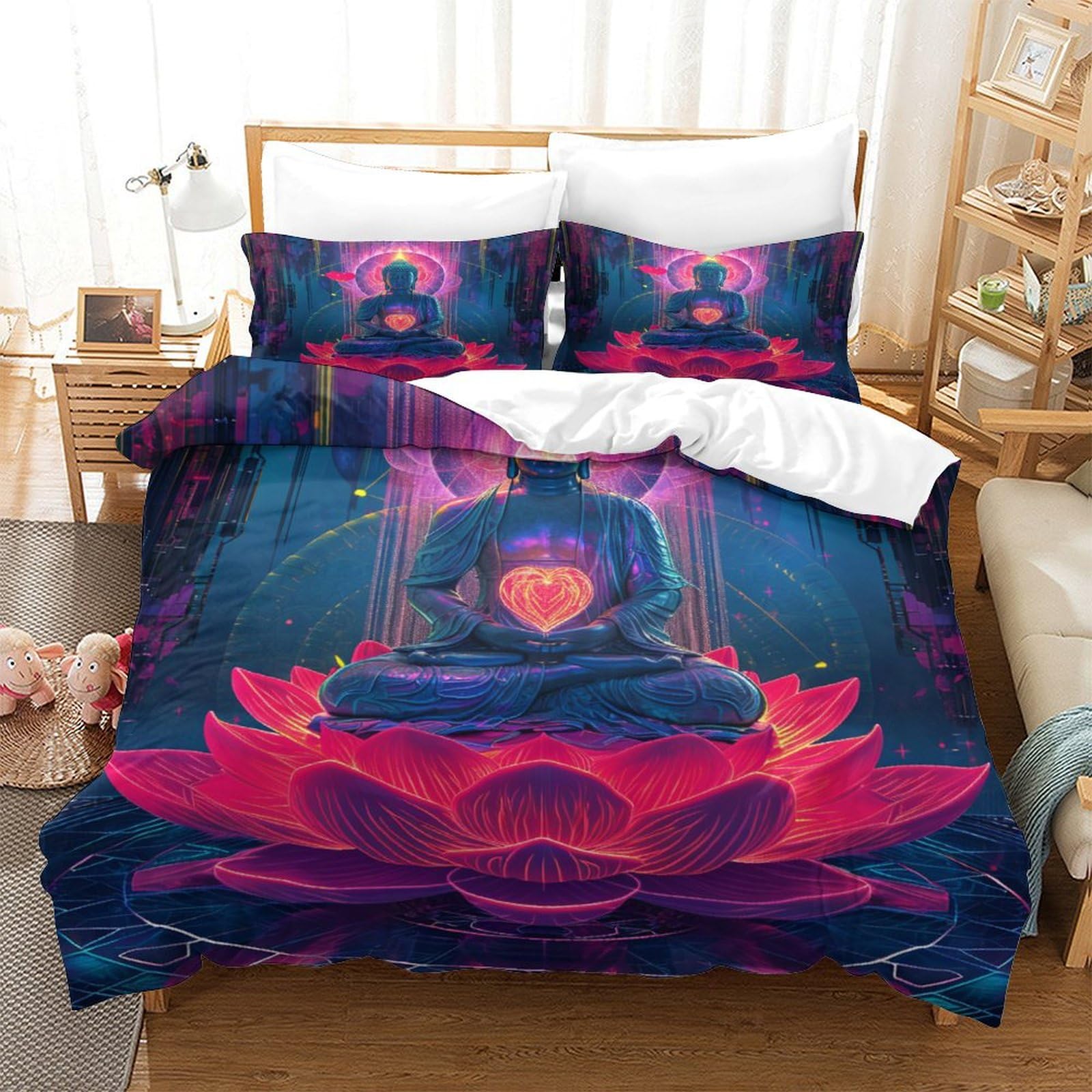 Parure de lit Bouddha zen pour transformer votre chambre en sanctuaire de relaxation