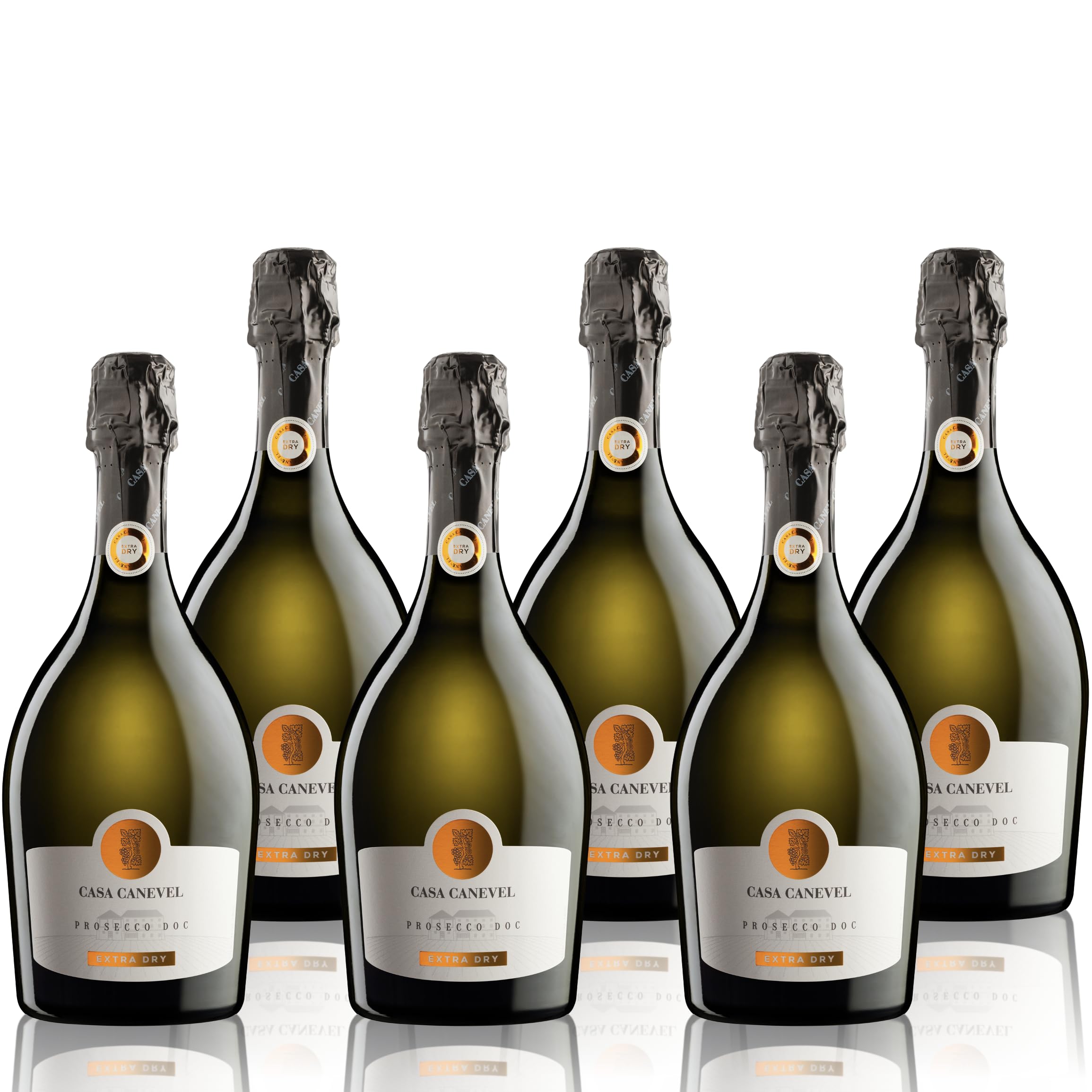 CASA CANEVEL "EXTRA DRY" | Prosecco DOC | 6x750 ml| Paquete 6 botellas