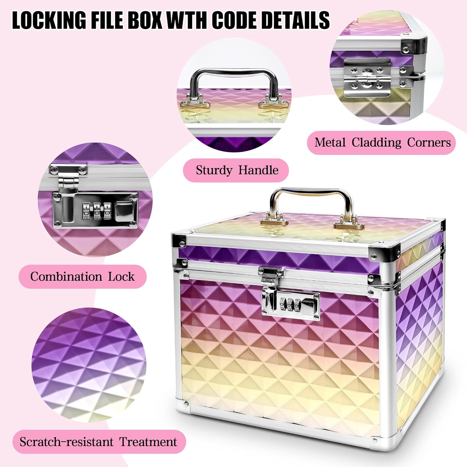 薬品整理箱 RS-10N 薬剤コンビネーションロックボックス 個人用コード付き レインボーメディシンロックボックス 書類用 10 x 7.25 x 7.75イ