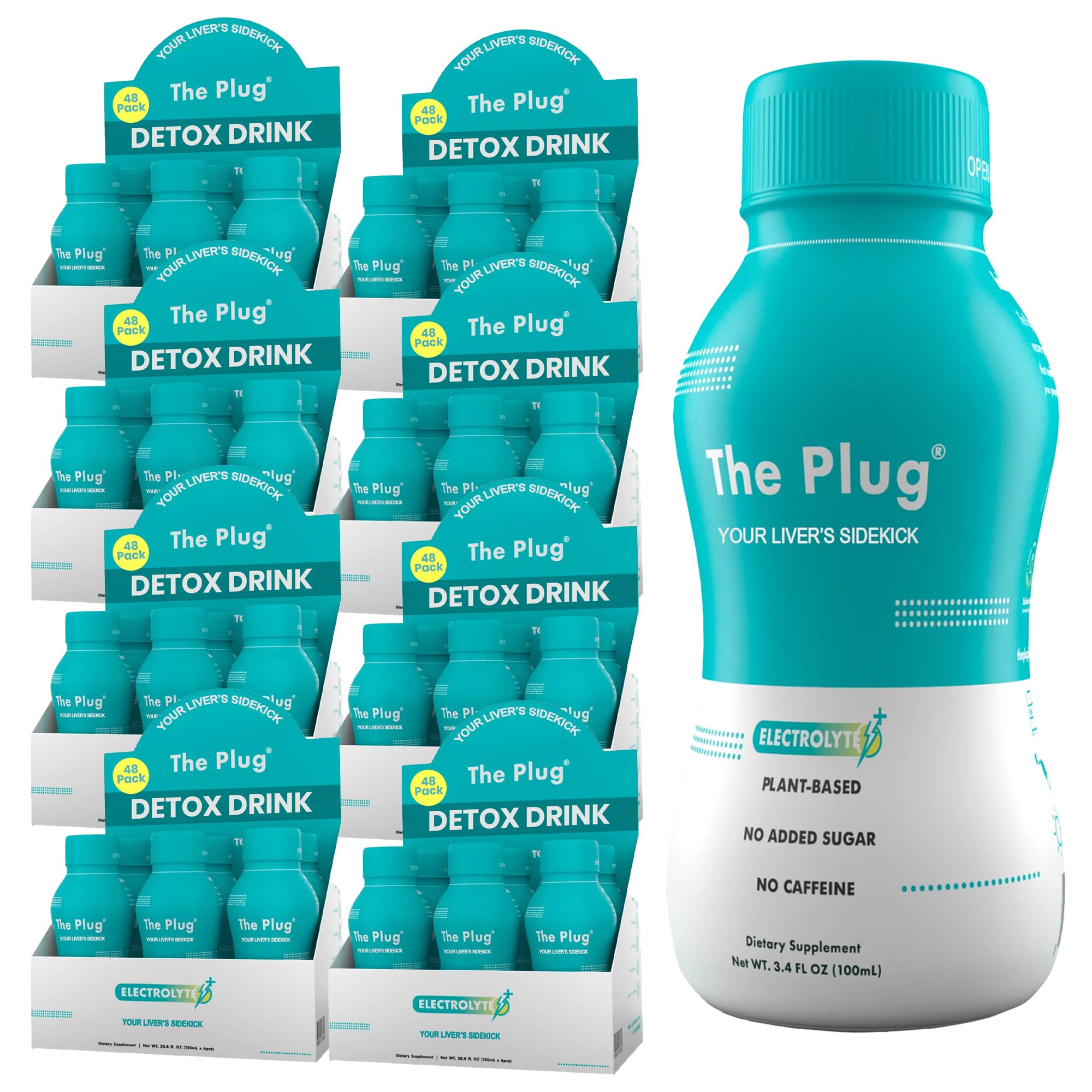 The Plug Liver Cleanse Detox & Repair Drink - Plant Based Herbal Electrolyte Drink for Liver Support & Health, Bloating Relief, Restore Antioxidants & Minerals | Liver Complex Energy Drink (6-Pack) — Amazon image 11
