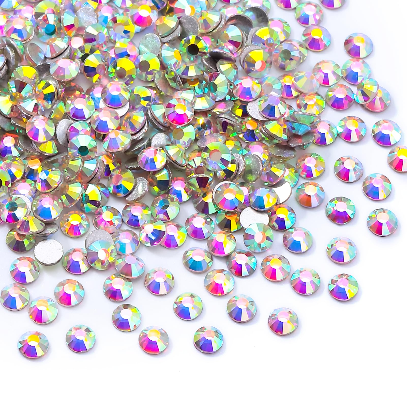 1440PCS Crystal AB SS10 Flatback Rhinestones (2.7–2.8mm)