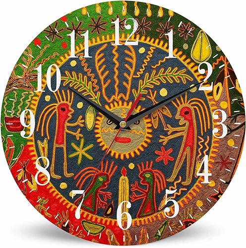 Miniatura 20 de Mxocom Gold World Tree - Reloj de pared con diseño de árbol de la vida, religión del viejo mundo, 10 pulgadas, silencioso, sin tictac, funciona con