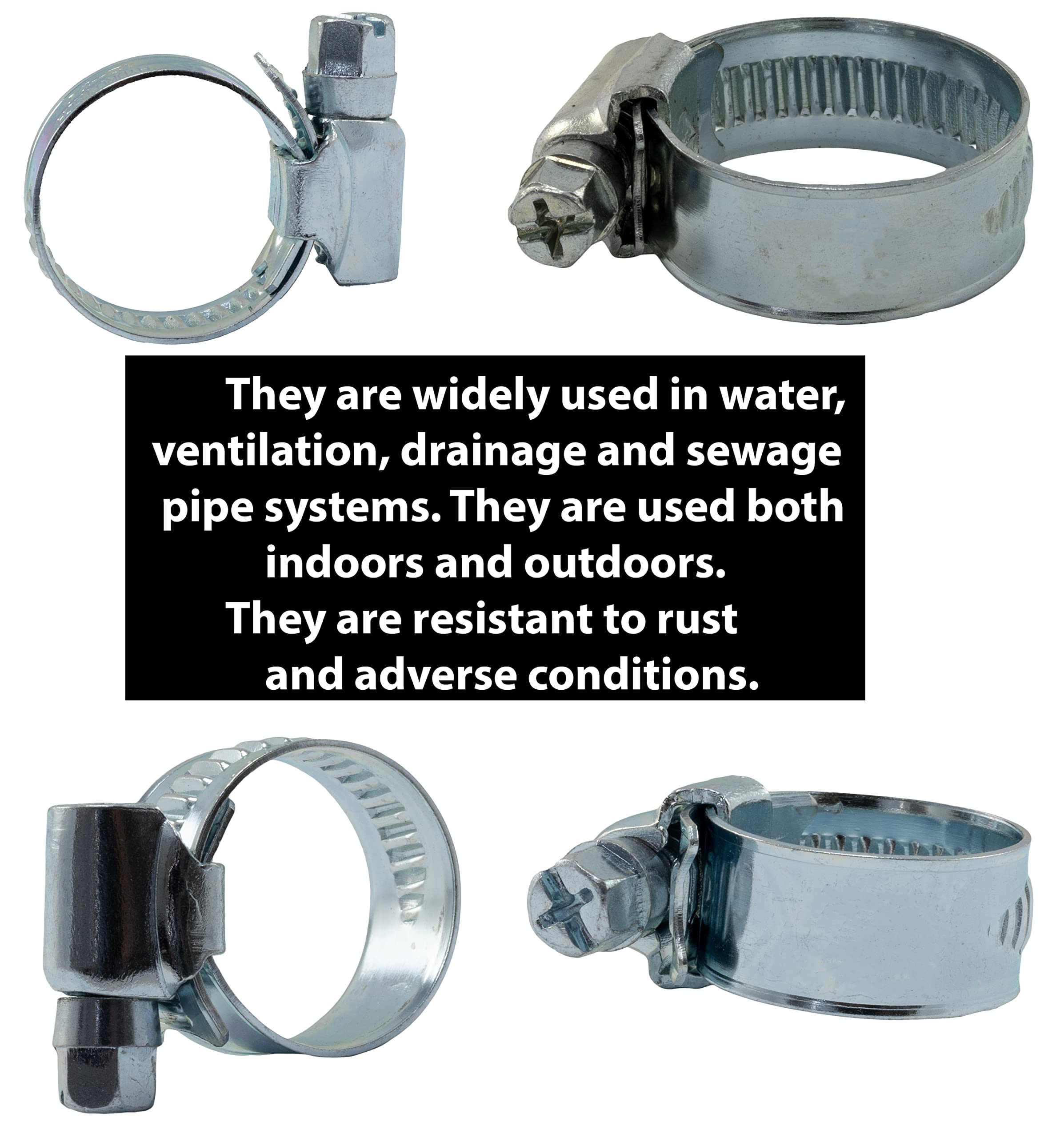 AERZETIX C63713 Lot De 5 Colliers De Serrage à Vis Tangente