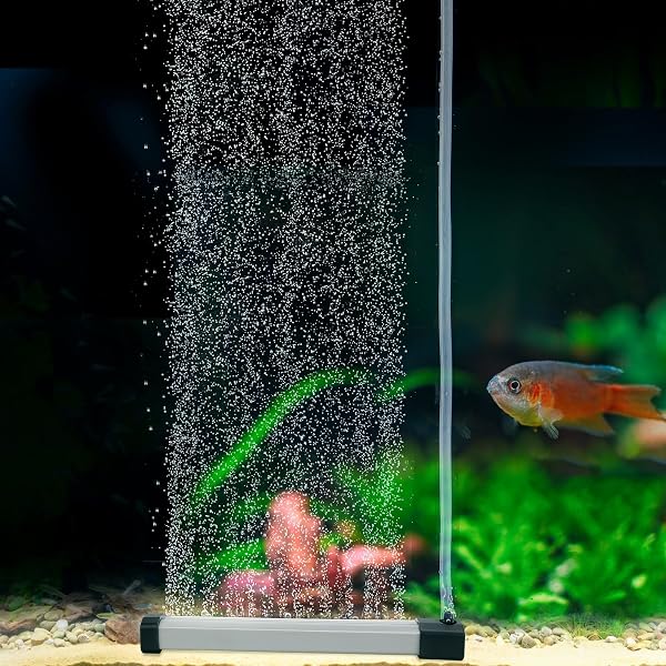 hygger Aquarium Bubble Strip, Nano Air Bubble Curtain Wall Aquarium Air Stone Kit, Quiet High Dissolved Oxygen Diffuser