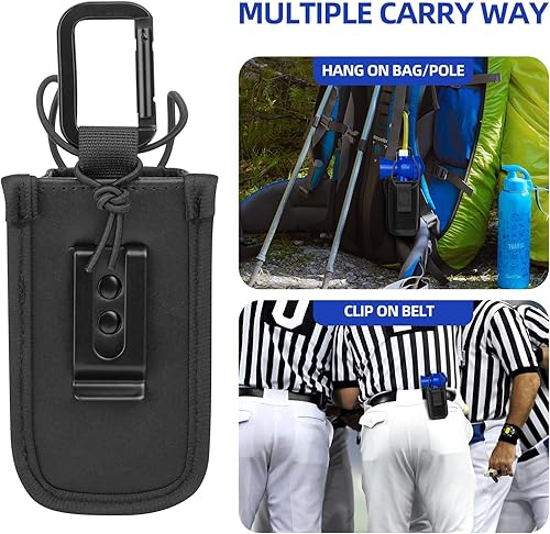 Miniatura 4 de Xxerciz Funda de nailon para bocina de aire, clip de cinturón portátil con cordón ajustable, funda protectora con mosquetón para navegación, eventos