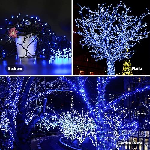 Miniatura 6 de ITICdecor Guirnalda de luces de Navidad que funcionan con pilas, 100 luces LED de 33 pies, para exteriores, impermeable, con temporizador de control