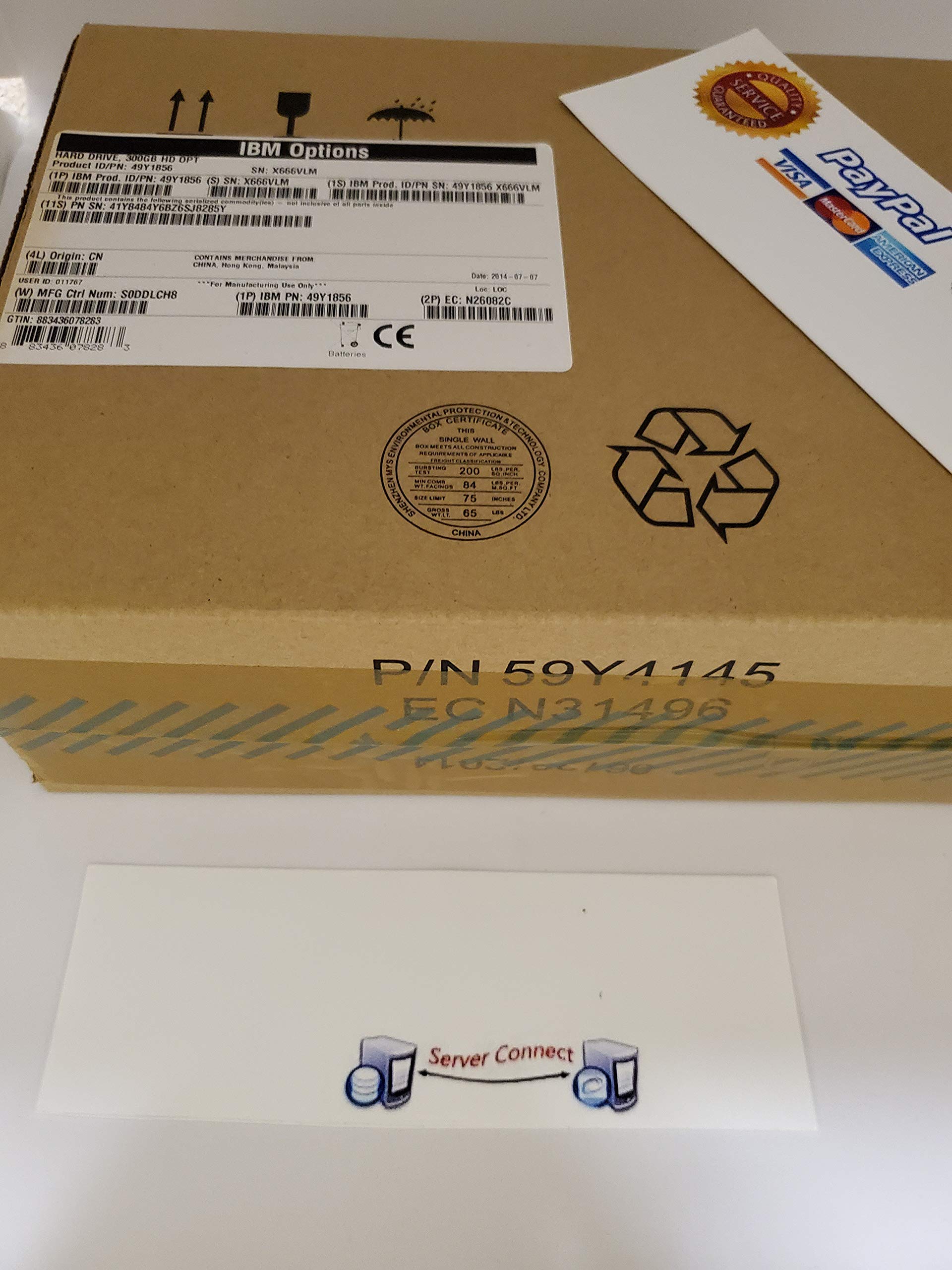 49Y1856 IBM 300-GB 15K 3.5 SAS HS HDD (更新済み)。 49Y1856 IBM 300-GB 15K 3.5 SAS HS HDD (更新済み)。