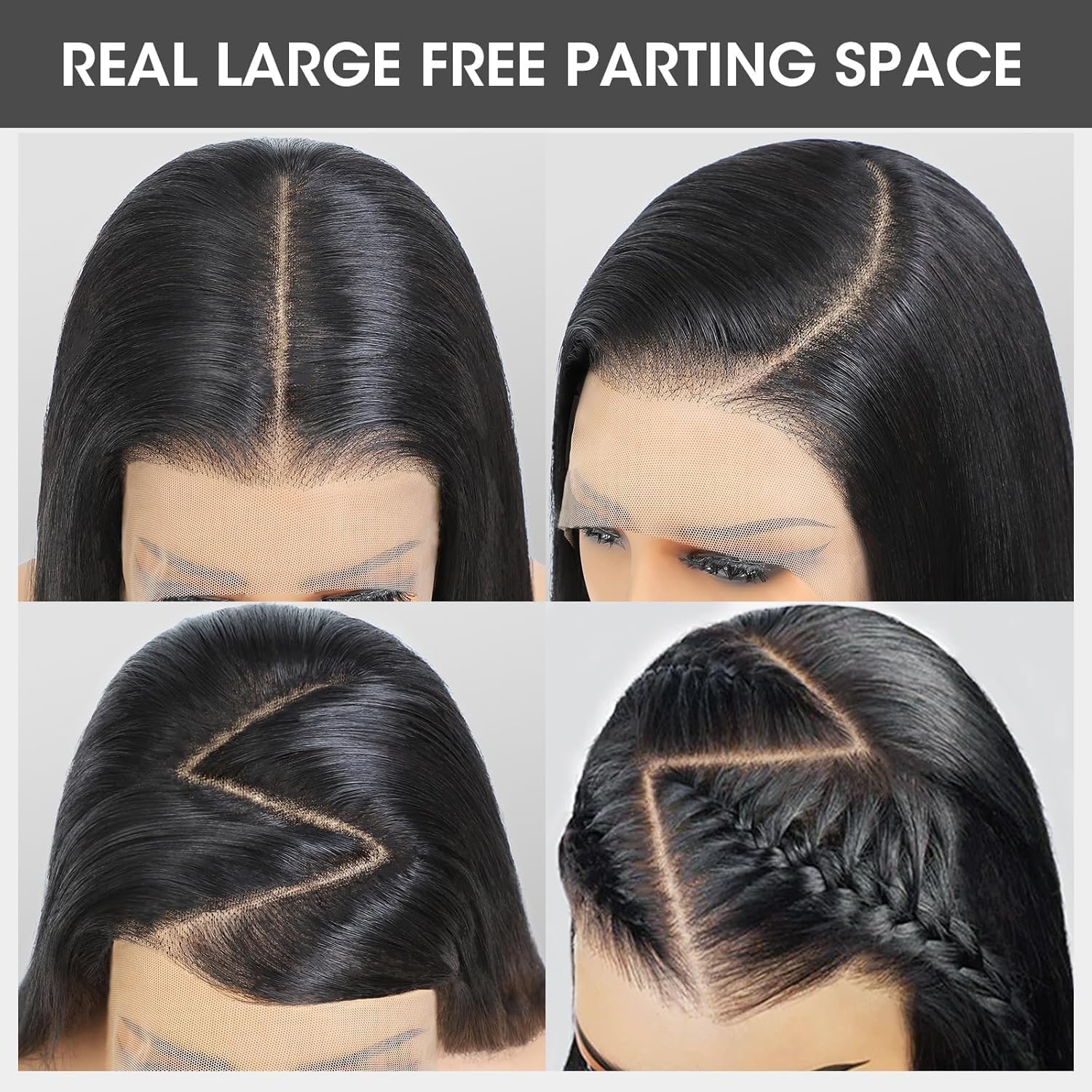 Amazon.com : tunfine 40 Inch Wig Human Hair 200% Density 