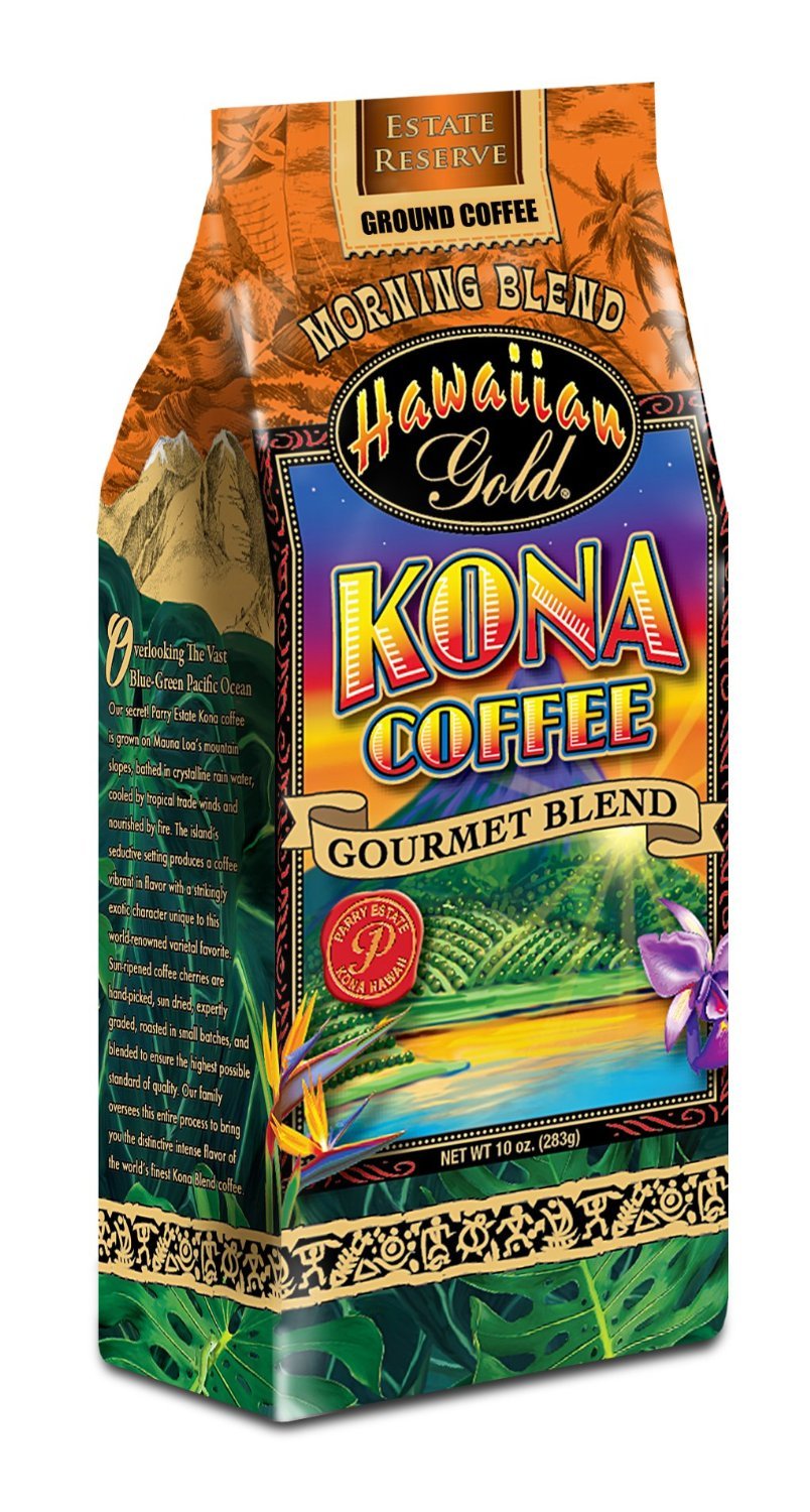 Kona Coffee by Hawaiian Gold, Morning Blend Ground Coffee- 283g by GroceryMarket