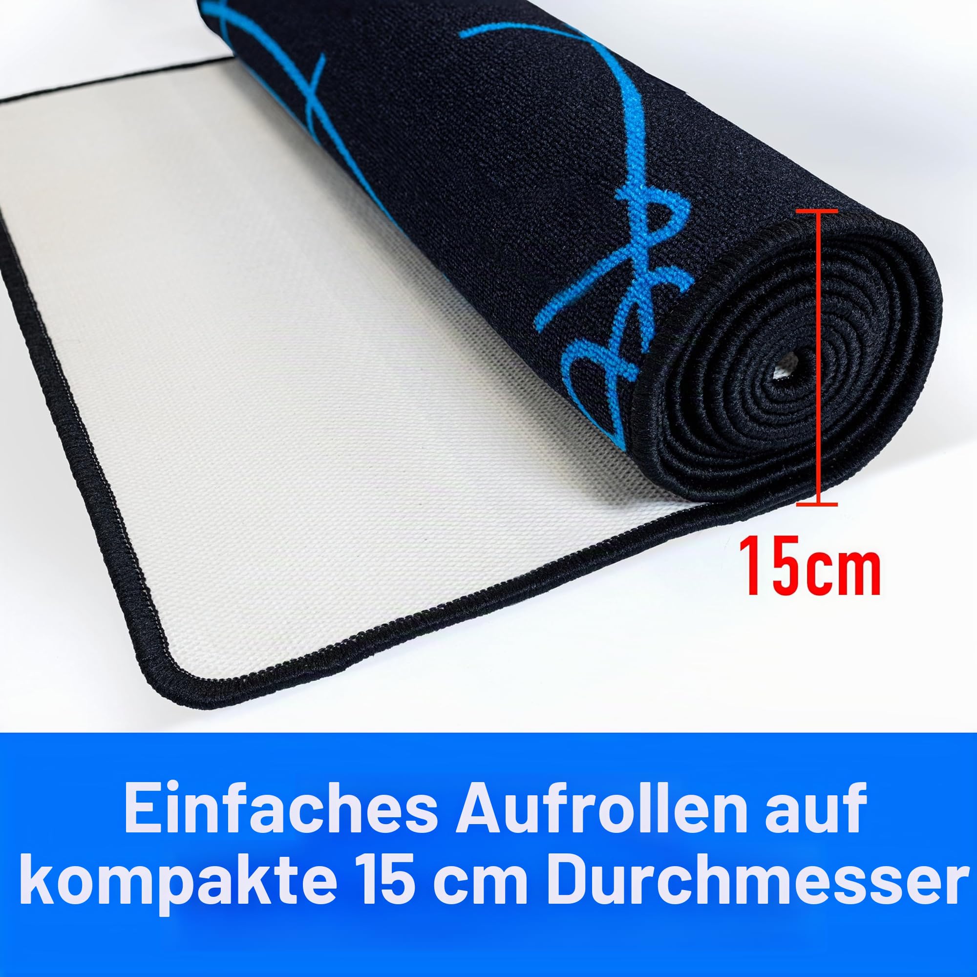 Harrows Dartmatte mit Darts Oche | Bodenmattenschutz | Rutschfeste Matte | Professionelle Dartmatte mit Gummiunterseite