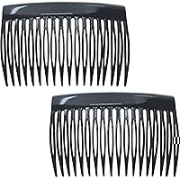 Vista 9 de Camila Paris AD825/2 - Peine lateral francés para el cabello, pequeño, curvado, diseño de concha de tortuga, diseño de torcido, decorativo, pinzas