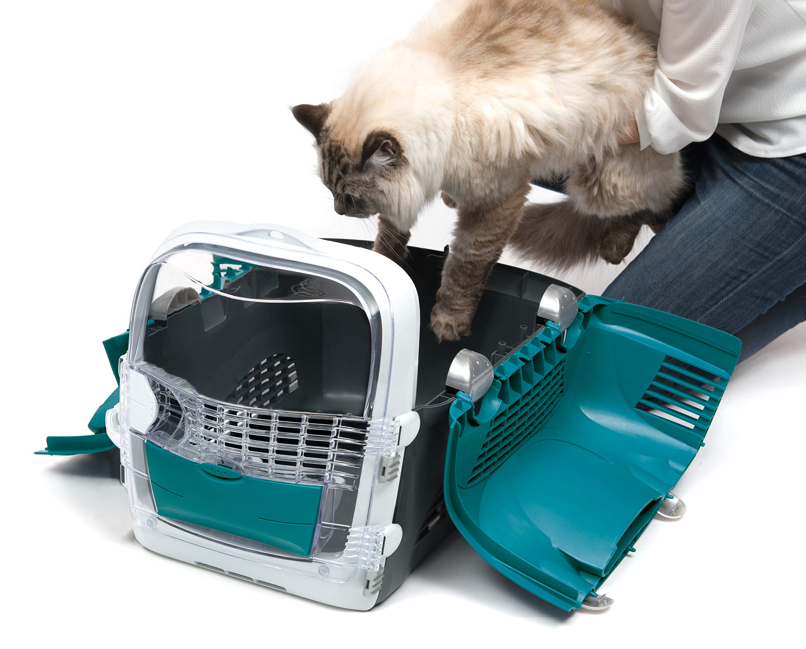 Catit Pet Cabrio Transportín para Gato, Turquesa