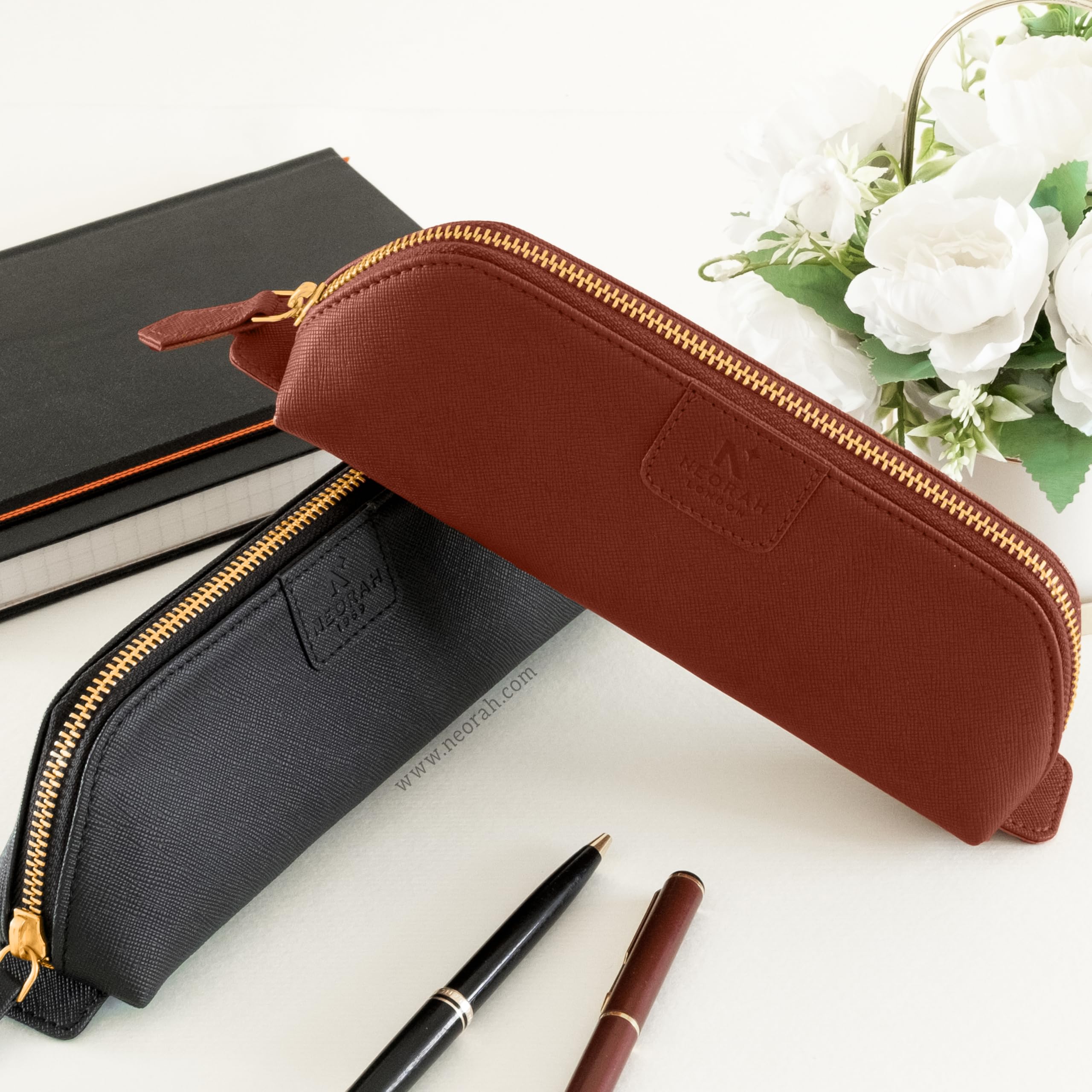 Trousse à stylos/cosmétiques, marron, PEN POUCH, Trousse à crayons