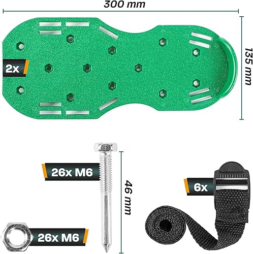 Miniatura 2 de Zapatos aireadores de césped, afloja los zapatos de tierra para césped, herramienta aireadora de césped para jardín, sandalias de aireación manual
