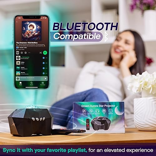 Miniatura 5 de Cosmocast - Proyector de estrellas y galaxias, decoración de habitación con luces de nebulosa para dormitorio de adolescentes, regalos de Aurora