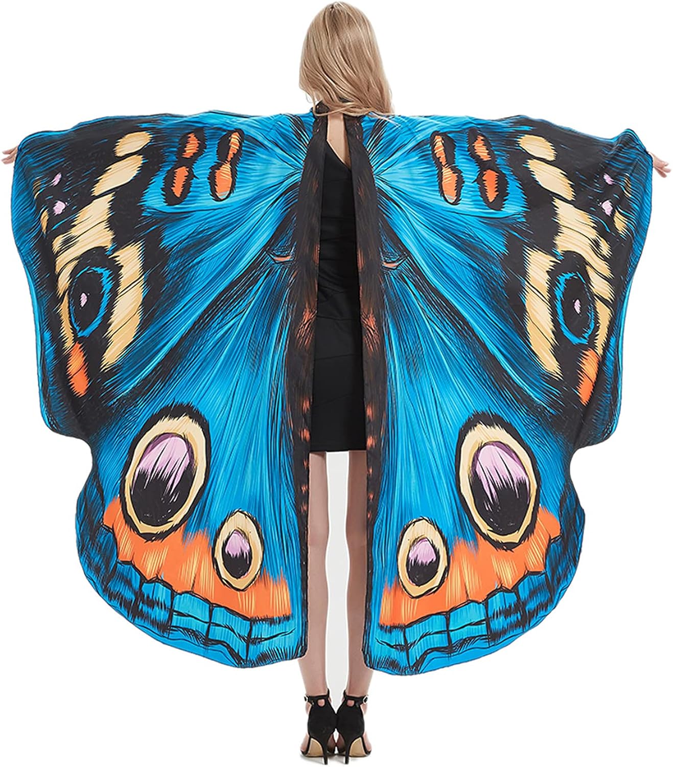 Halloween Butterfly Wings Costume for Women, Butterfly Shawl Fairy