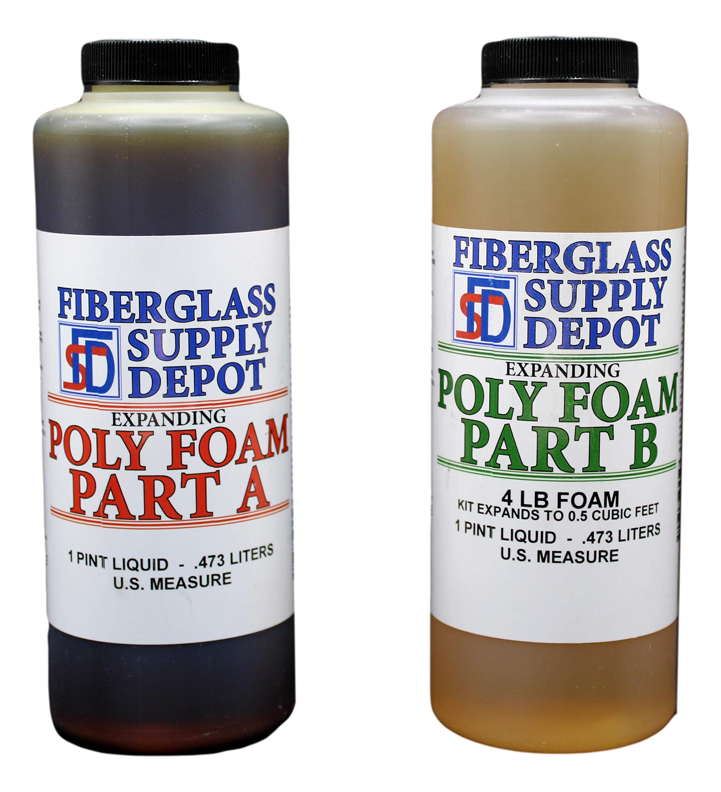 4 Lb. Density Expanding Pour Foam, 2 Part Polyurethane Closed Cell