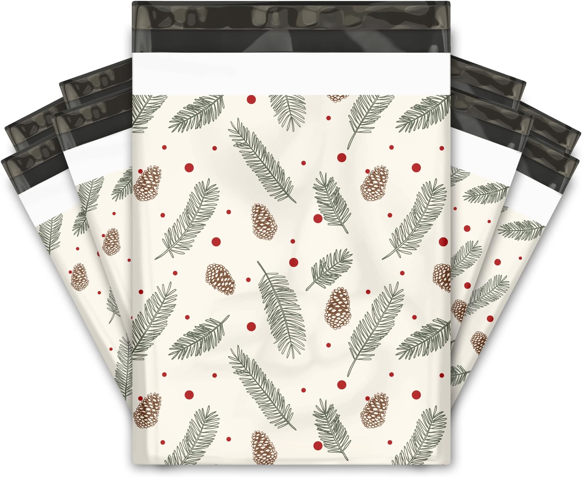 Pro Supply Global 10x13 (100) Pinecones Designer Poly Mailers Shipping Envelopes Premium Printed Bags