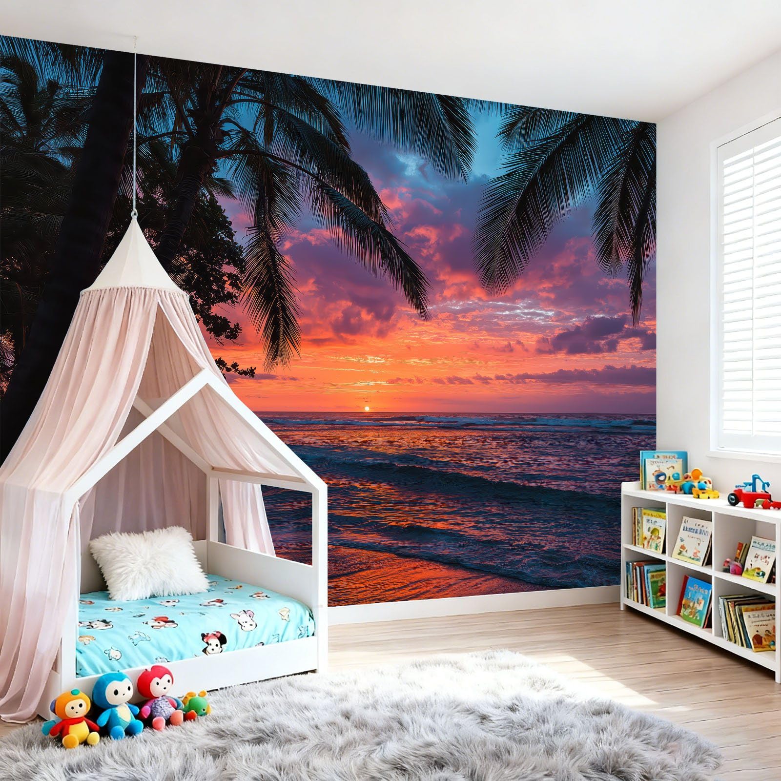 Carta da parati fotografica, 400 x 280 cm, effetto 3D, paesaggio tropicale