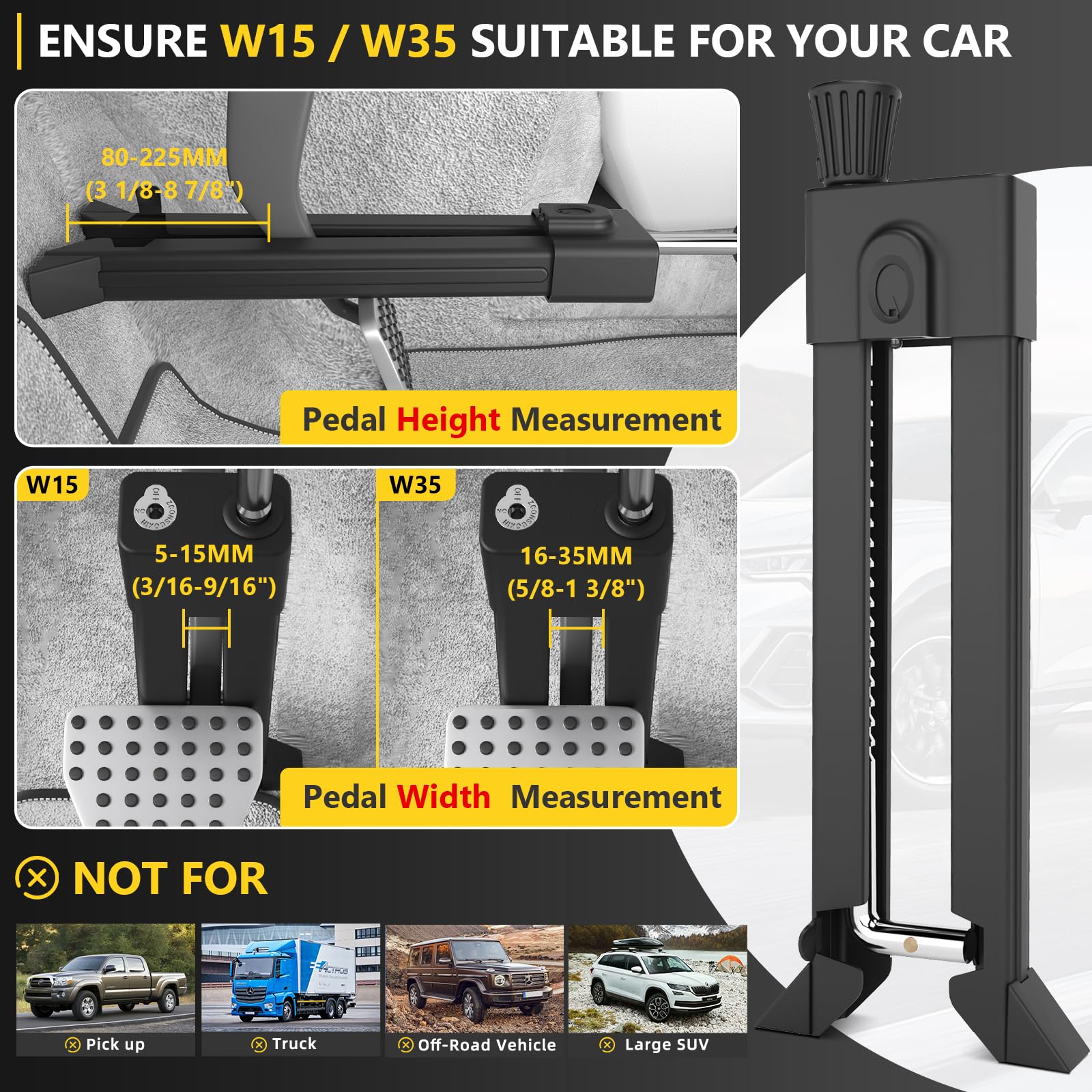 W35 Blocco Pedale Freno con LED