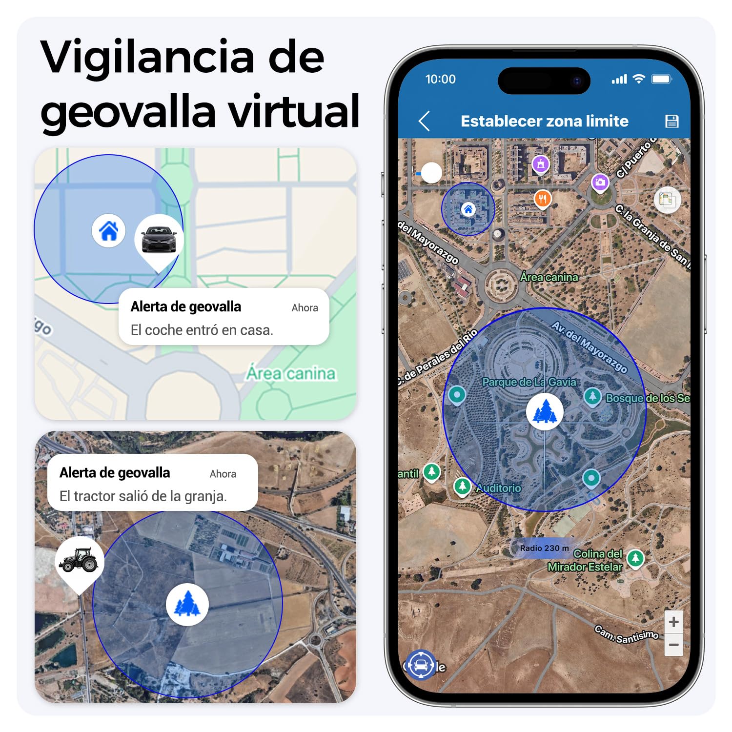 WINNES Localizador GPS para Coche con SIM, Rastreador GPS Sin Suscripción | Alerta Antirrobo Móvil, Seguimiento en Tiempo Real, Geovalla, Historial 180 Días, Batería 10000 mAh, Gestión de Flotas, IP65