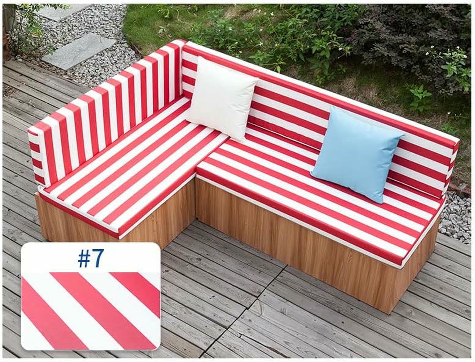 Patch Lunghi Lunghi Cojín Esterno, Non -Slip, per Mobili da Patio, Swing E Divano