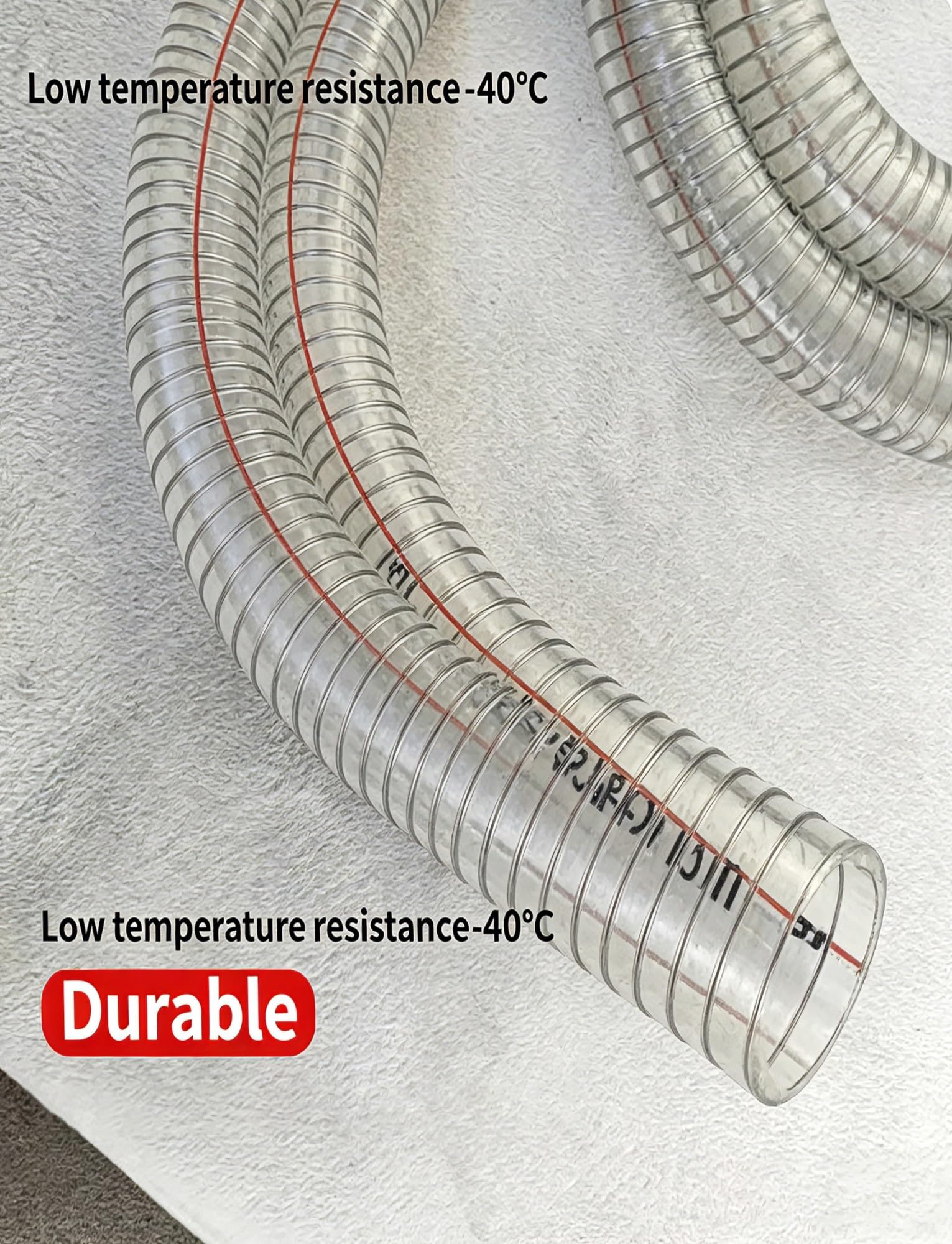 Transparenter antistatischer Silikonschlauch, -40 °C, niedrige Temperaturbeständigkeit, für Erdölmethanol, statisch ableitende Vakuumschläuche