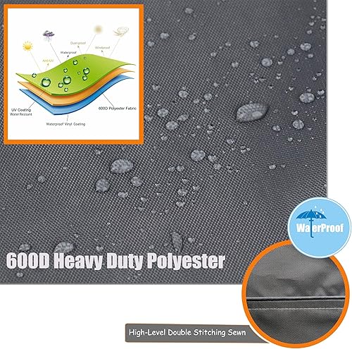 Miniatura 3 de Fundas impermeables para sillas de patio, 35 pulgadas de ancho x 37 pulgadas de profundidad x 32 pulgadas de alto, fundas giratorias para sillas de