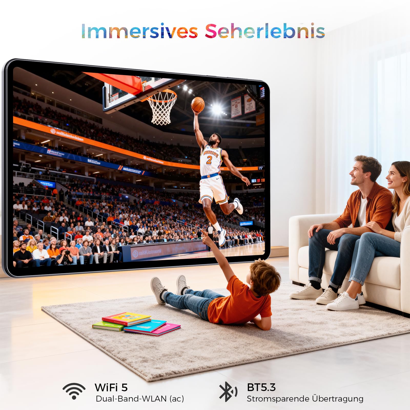 2026 Tablet 13.4 Zoll Android 16 Tablet, 32GB RAM+256GB ROM/1TB TF, 10000mAh Tablet Octa-Core 1920 * 1200 IPS, 5+16MP/GPS/Widevine L1/18W Schnellladung