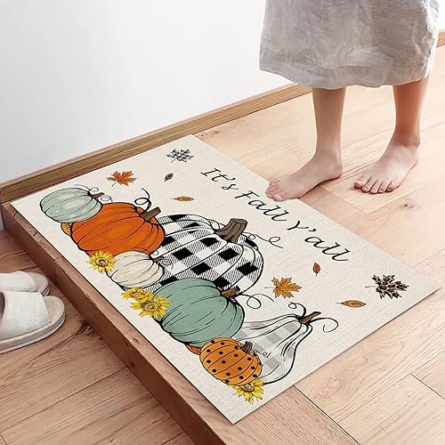 Miniatura 4 de Tapete de cocina de Acción de Gracias para decoración del hogar, diseño de calabazas, diseño de calabazas, organización de cocina, antifatiga, para