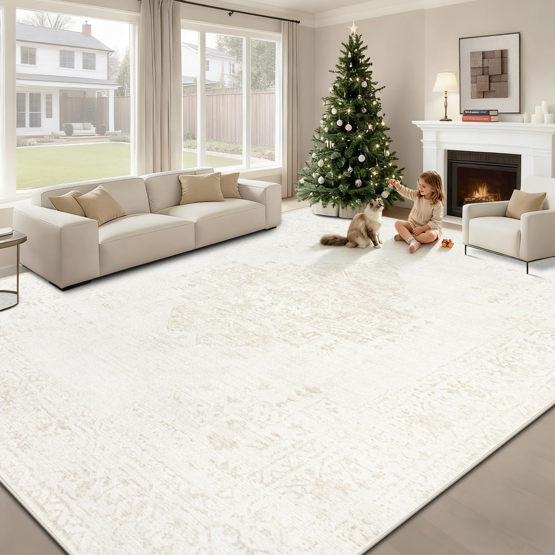 TENGTENGLINK Vintage 8x10 Rug