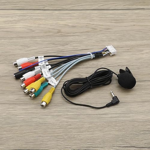 Miniatura 7 de Arnés de cableado RCA de 20 pines RCA Cable adaptador RCA estéreo de salida RCA Cable de extensión de cable de extensión Accesorios de coche