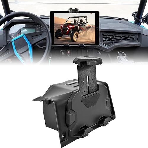 SAUTVS Soporte de tableta para Polaris RZR XP 1000/Turbo/RZR Trail/900 2019-2023, soporte deportivo para tableta con accesorios de caja de