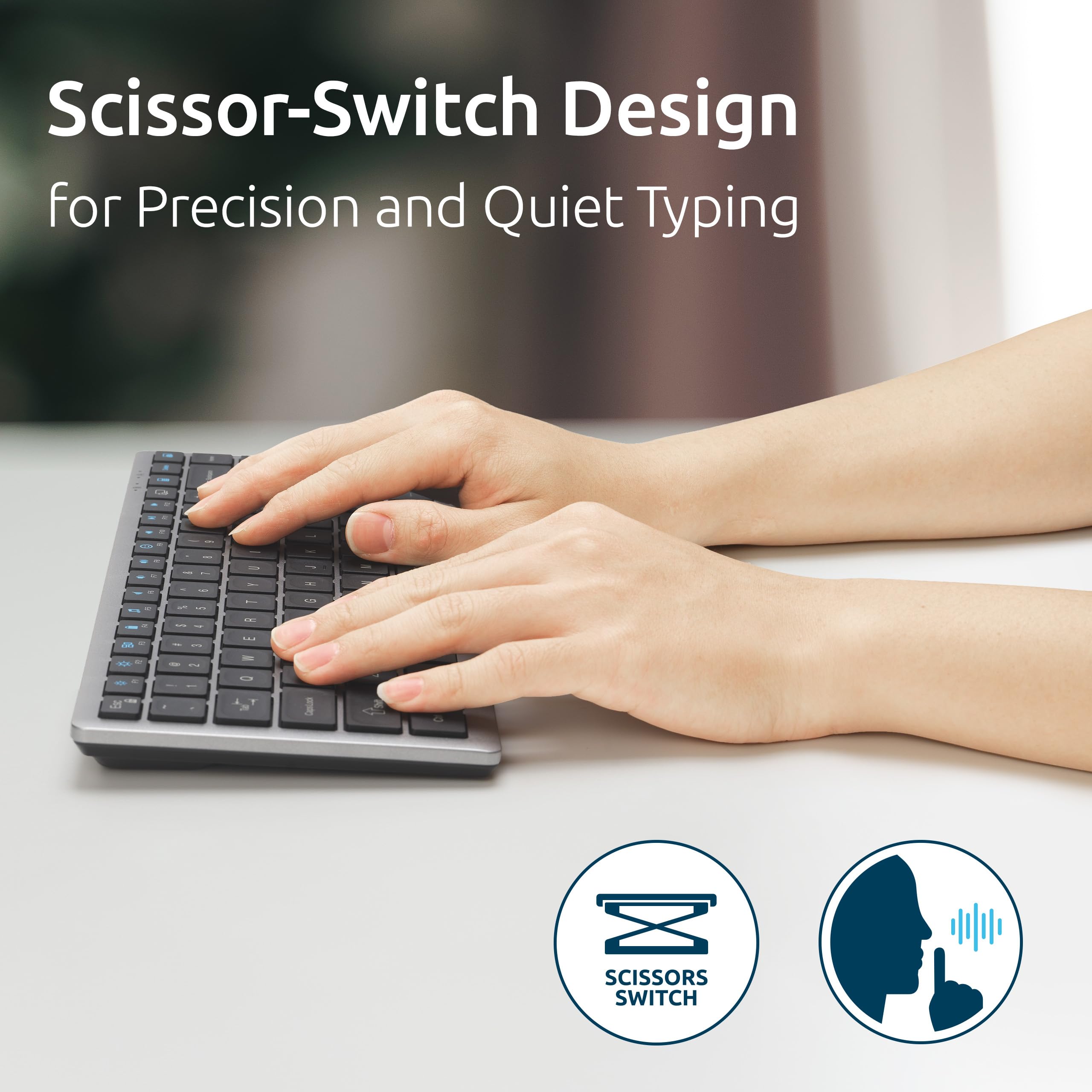 Amazon.com: Kensington KB435 Wireless Compact Keyboard, Bluetooth