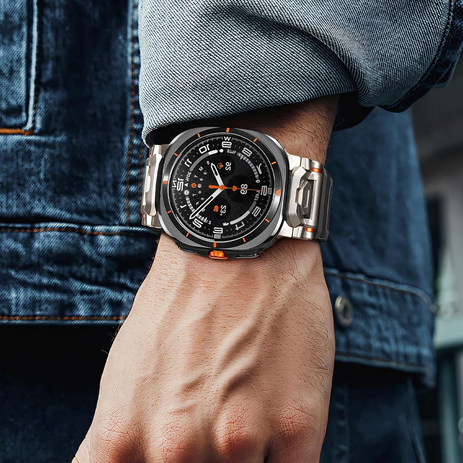 Suitisbest Sport Band Compatible with Galaxy Watch Ultra Bands 47mm (2025/2024), Samsung Ultra Watch Band for Men Women - Soft Silicone Samsung Watch Ultra Strap with Durable Stainless Steel Connector