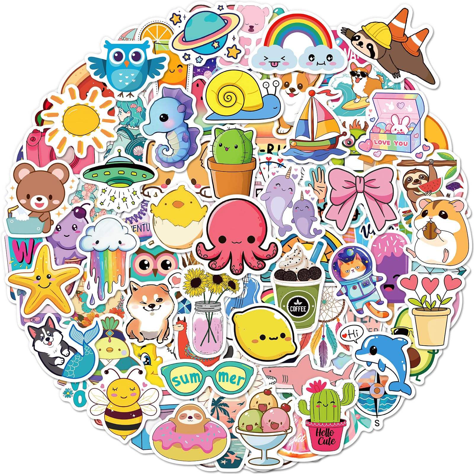 200 Pcs Stickers for Kids, Cute Kids Water Bottle Stickers, Party Favors | Waterproof Vinyl Sticker Pack, Goodie Bags Stuffers for Kids, Classroom Prizes for Elementary Students, Stickers Bulk