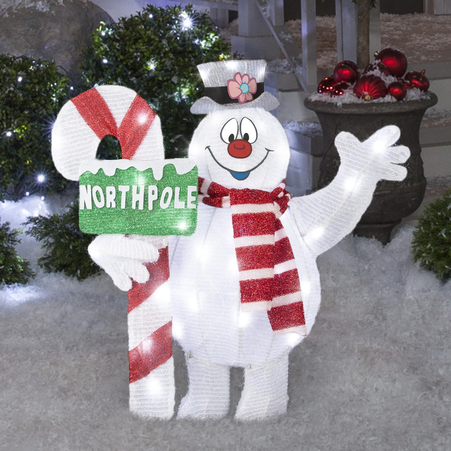 Amazon.com: Gemmy 3D Holiday Lighted Tinsel Sculpture Frosty