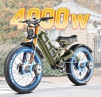 eAhora Romeo Pro 2 ebike-[2026 Latest] 46 MPH 4000W Dual Motor Ebike,52v 70Ah 200 Miles Long Range Electric Bike for Adults，26" Fat Tire Full Suspension Mountain Bike,Off-Road Fastest Electric Bike